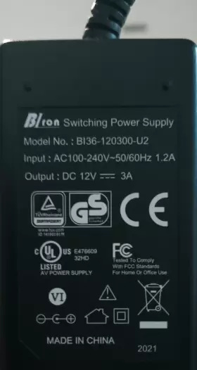 BI36-120300U2 ABLEGRID Ac Adapter Charger Switching Power Psu