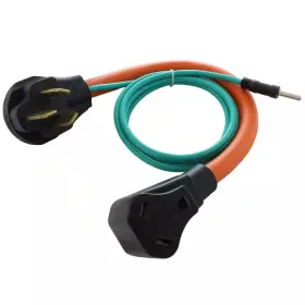 Ac Works 445011052045 1.5 Ft. 10-50p To Tt-30r 50 Amp Old Welder/range Plug 30 Rv Adapter