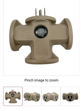 3369527 ACE TRADING MULTIWAY Outlet Grounded Adapter Led