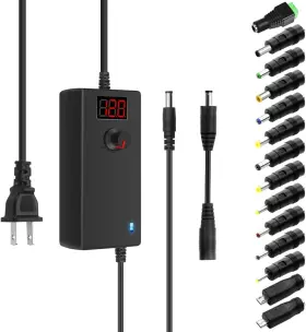 Aclorol 711181680812 Universal Power Adapter 24w 12v 9v 6v 5v 4.5v 3v 2a 1.5a 1a Adjustable P