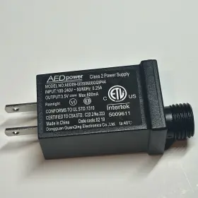 Aed Power Aed09-00350600gqip44 Class 2 Supply Model 3.5v 600ma Aed Power Aed09-00350600gqip44 Class 2 Supply Model 3.5v 600ma