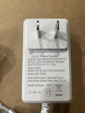 HS0024Z-240100-AU AMERICAN LIGHTING INC Power Supply Adapter