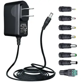 Anlink Zl-12v 1a 8t Ul Listed 12v 1a 10ft Power Adapter With 8 Interchangeable Tips Ac To Dc 100