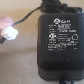 Apas Xy-24000300au Ac/dc Adapter 24vac 300ma Black Power Supply 120vac Input