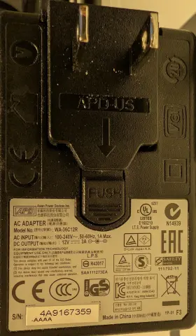 WA-36C12R APD Plug Ac Adapter #2 WA-36C12R APD Plug Ac Adapter #2
