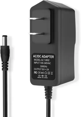 Arybroourd Cj-0620 6v 2a Ac/dc Power Supply Adapter Cord 100-240v Wall To 6 Volt Black