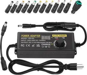 Auplf 445005966914 Adjustable Dc Power Supply Universal Adapter 3v 12v 12a 144w Ac/dc