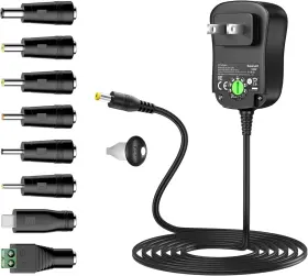 Basicvolt 711181803365 12w Universal Power Supply 12v 9v 7.5v 6v 5v 4.5v 3v 1a Ac To Dc Adapter