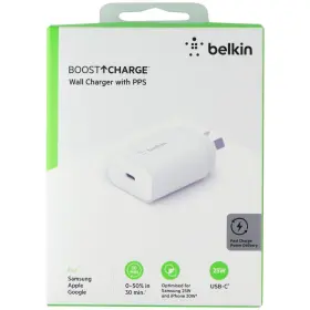 Belkin Wca004auwh Boost Charge Pps 25w Usb-c Wall Charger - White Australian Plug