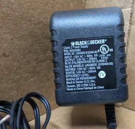 Black&decker Ua036020 Black&decker 5102400-00 Class 2 Power Supply 120vac 60hz 5w To 3.6 Va