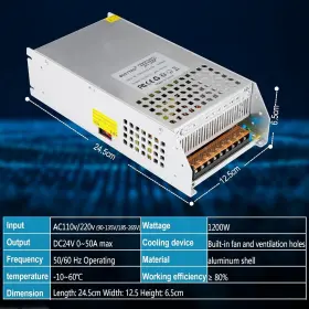 Bosytro Btr120024v Dc 24v 50a 1200w Industrial Switching Power Supply Ac To