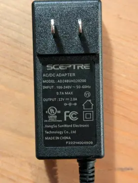Branded 445038314362 Power Adapter 12v-3a Ac/dc Cord Genuine Parts Made For Sceptre Monitor C24