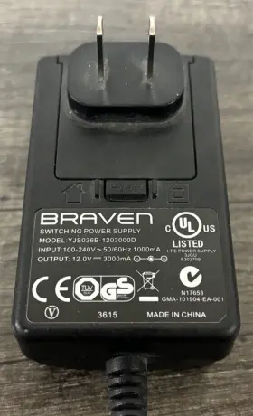 YJS036B-1203000D BRAVEN Ac Adapter #2