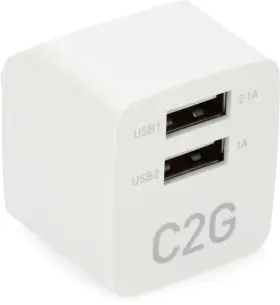 C2g Cg22322 22322 2-port Usb Wall Charger - Ac To Adapter