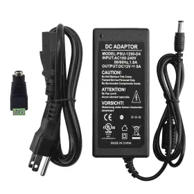 Centropower 758350058386 Dc 12v 5a Power Supply Adapter Ac 100-240v To Transformer For Cctv Sec