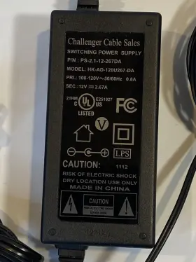 HK-AD-120U267-DA CHALLENGER CABLE SALES Switching Power Ac #2