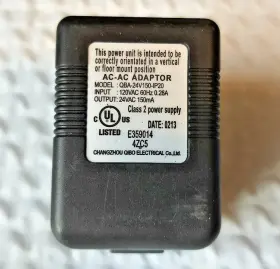 Changzhou Qba-24v150-ip20 Ac - Adaptor Model Output 24vac 150ma Used Tested