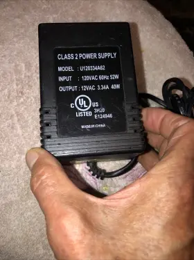Class 2 Power Supply E124947 U120334a62 Vtg Very Rare 12vac 3.34a 40 Watts Tested