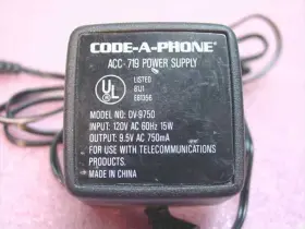 ACC-719 CODE-A-PHONE Vac Power Supply ACC-719 CODE-A-PHONE Vac Power Supply