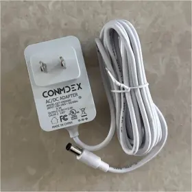 Comdex D06-1200500 12v Ac/dc Adapter White 5ft Wall Plug To Barrel Connector
