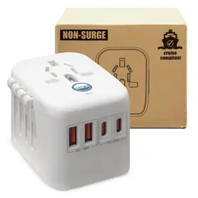 Cruise On 198715679724 Universal Travel Adapter Approved Incl. Royal Caribbean Disney - I