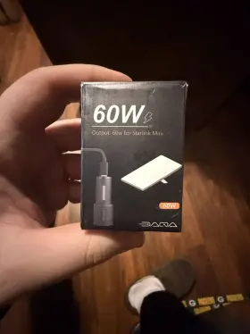 Daqa X004s729nn 60w 20v Ac/dc Adapter 1m Black Usb-c To Dc For Starlink Mini Rohs