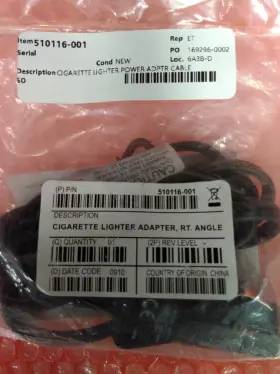 Datamax Oneil 3669520 Oftneil 510116-001 Cigarette Lighter Power Adapter Cable Right Angle