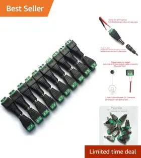 713095067505 DC POWER JACK PLUG ADAPTER Secure Connector Set
