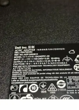 ADP-240ABD DELL Ac Laptop Power Charger #3 ADP-240ABD DELL Ac Laptop Power Charger #3