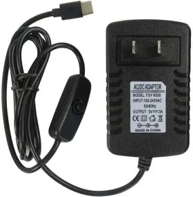 Devmo 313096927978 Raspberry Pi 4b Power Supply Ac Adapter 5v 3a Usb-c Type-c With Switch Bu