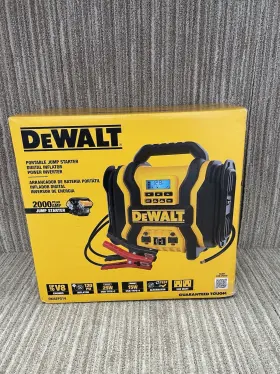 Dewalt 445005737767 Portable Power 2000 Peak Amp Jump Starter With Digital Compressor - New