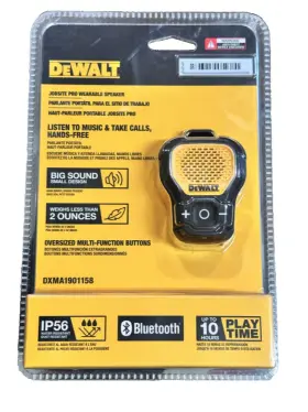 Dewalt 826341051644 Wearable Portable Speaker Dxma1901158