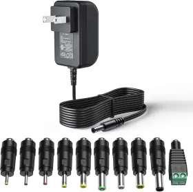 Donyoie Dc1022 15v 2a Power Supply Adapter With 10 Connectors 100v-240v Input Ac To Dc