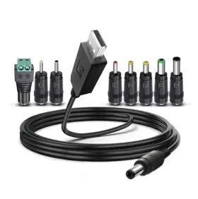 Draw A Dragon 768434956040 Dc 9v 1a 2a Power Cord Usb 5.5x2.1mm Plug Replacement 5v To C