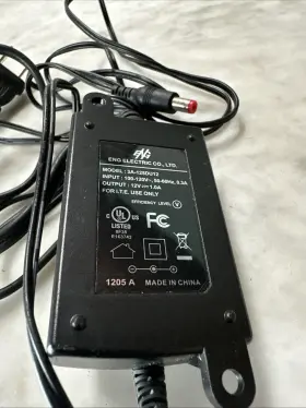 Eng 3a-125da12 Adapter Power Supply Charger 3a-125du12 Ac 50-60hz 0.3a 12v 1a - Tested Eng 3a-125da12 Adapter Power Supply Charger 3a-125du12 Ac 50-60hz 0.3a 12v 1a - Tested