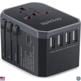 Epicka B078s3m2nx Universal Travel Adapter With Usb-c And 4 Usb-a Ports Worldwide Charger Epicka B078s3m2nx Universal Travel Adapter With Usb-c And 4 Usb-a Ports Worldwide Charger