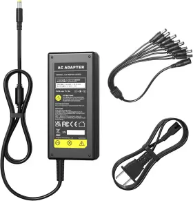 Futurebatt 711181171402 Dc 12v 5a Power Supply Adapter With 8 Splitter Cable For Security Camera C