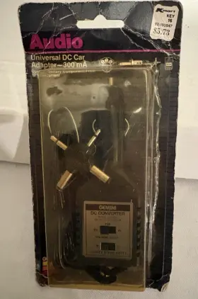 Gemini 026616090020 Audio Universal Dc Car Adapter 300ma As505k Original Unopened Pkg 1987