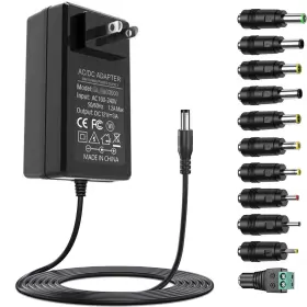 Guanting 710871377737 12v 3a Power Supply Ac Adapter Charger With 11 Changeable Dc Plug Tips Ac120v
