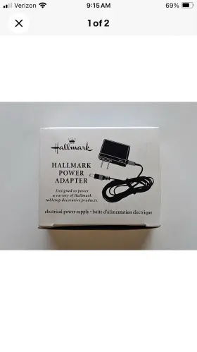 Hallmark 795902233907 Power Adapter Electrical Supply For Tabletop Products 2011 New