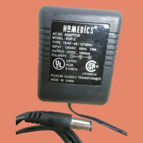 Homedics Tead-48-12100u Adp-2 Genuine Ho-medics 12v 1 Amp Ac-dc Power Adapter Plug Is 5.5 Mm X 2.1mm