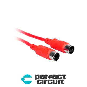 Hosa 728736000568 Mid-310rd 5-pin Din Midi Cable - Red 10ft Perfect Circuit