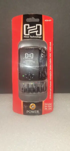 Hosa Technology Acd-477 Universal Ac Dc Adaptor 1200ma 100-240vac New Sealed