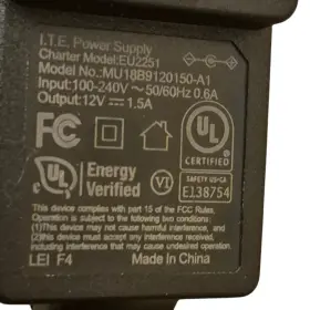I.t.e Mu12-b1120100-a1 I.t.e 12w Ac Adapter Power Supply Z From Charter Open Box I.t.e Mu12-b1120100-a1 I.t.e 12w Ac Adapter Power Supply Z From Charter Open Box