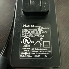 Y27FE-050-3500U IHOME Ac Adapter Male Barrel Connector