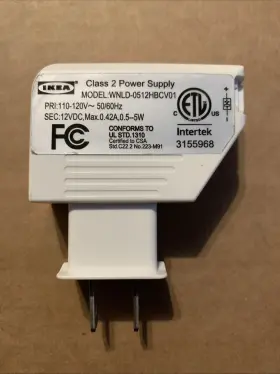 Ikea Wnld-0512hbcv01 Power Supply Model 12v Dc 0.42a 0.5w