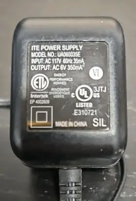 Intertek Ite Ua060035e Power Supply Model New Intertek Ite Ua060035e Power Supply Model New