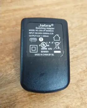 Jabra Ssa-3p 050060us Ac Dc Power Supply Switching Adapter Charger 5.0v 600ma Jabra Ssa-3p 050060us Ac Dc Power Supply Switching Adapter Charger 5.0v 600ma