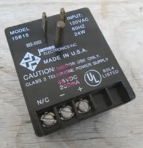 James Electronics 15615 Ac Adapter Power Supply 48v 24w 863-8803 Class 2