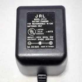 Jrl 37113 9v Dc 200ma Ac Adapter Power Supply Charger